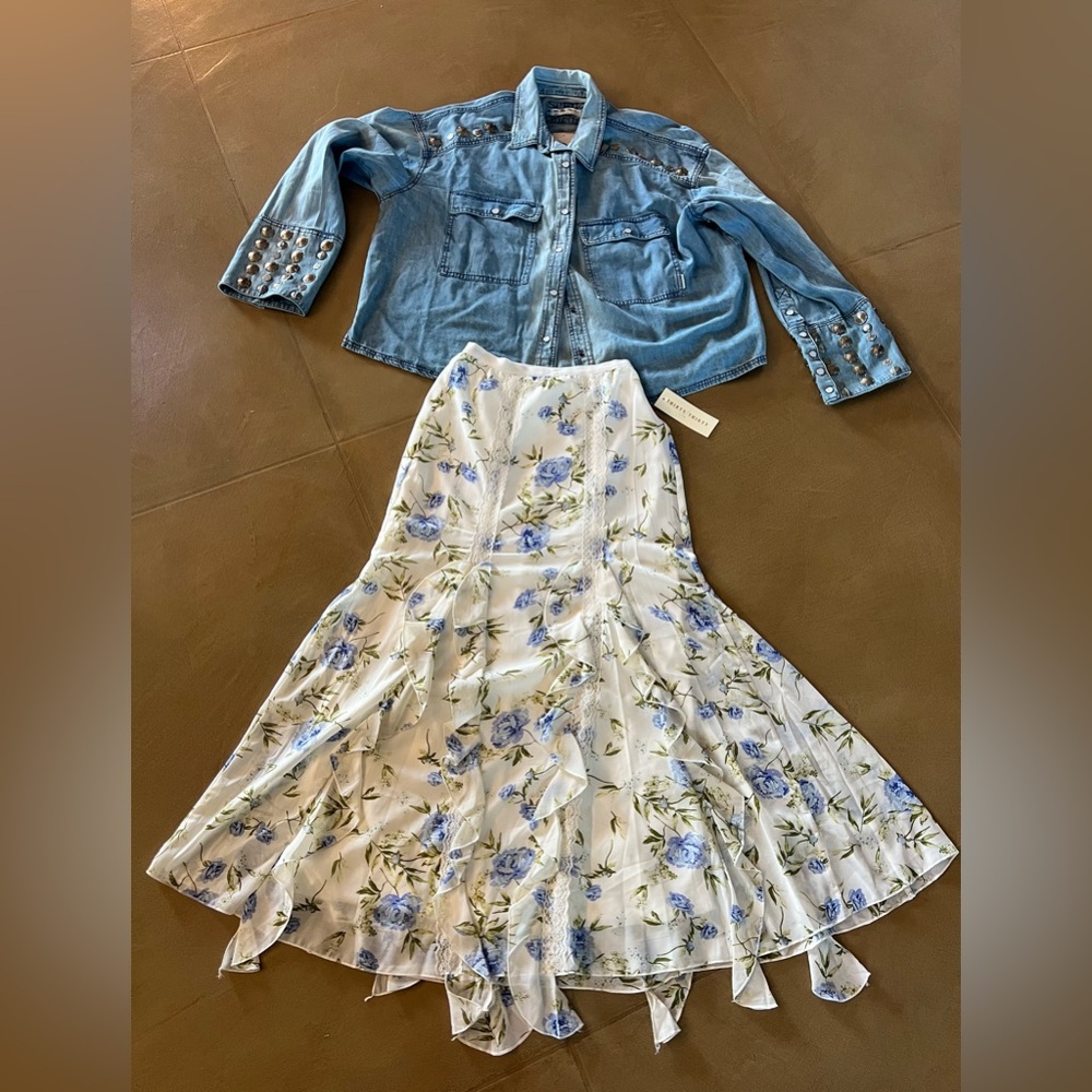 Thirty/Thirty LA Flowy Trumpet Maxi Skirt